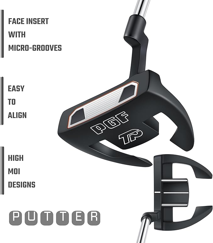 PGF Men's Gold TP Complete Golf Club Package Set [17-Pieces]