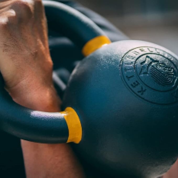 Kettlebell Kings Powder Coated Kettlebell Weights - 9-97 lb Strength Training Kettlebells for Men and Women - Hand Weights Workout Gym Equipment - Weights Set for Home Gym- New