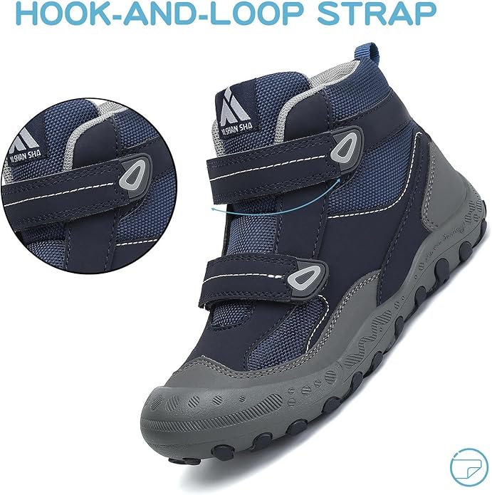 Mishansha Kids Water Resistant Hiking Boots, Boys Girls Anti Collision Anti-Skid Athletic Outdoor Adventure Trekking Shoes