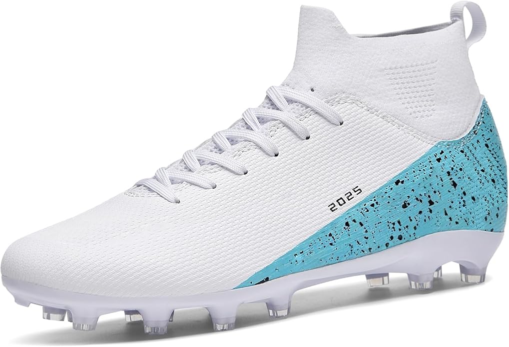 Soccer Cleats for Mens Womens Indoor Soccer Shoes Unisex Baseball Turf Shoes Youth Rugby Shoes Adult AG FG TF Football Boots Wide Training Sneaker
