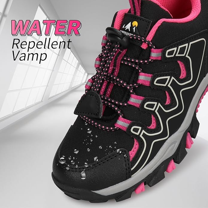 Kids Boys Running Shoes Waterproof Non-Slip Breathable Low-Top Outdoor Hiking Walking Sneakers (Little/Big Kids)