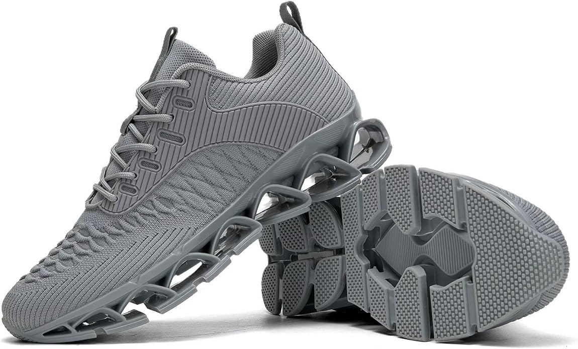 Men's Slip on Walking Running Shoes Blade Tennis Casual Fashion Sneakers Comfort Non Slip Work Sport Athletic Trainer