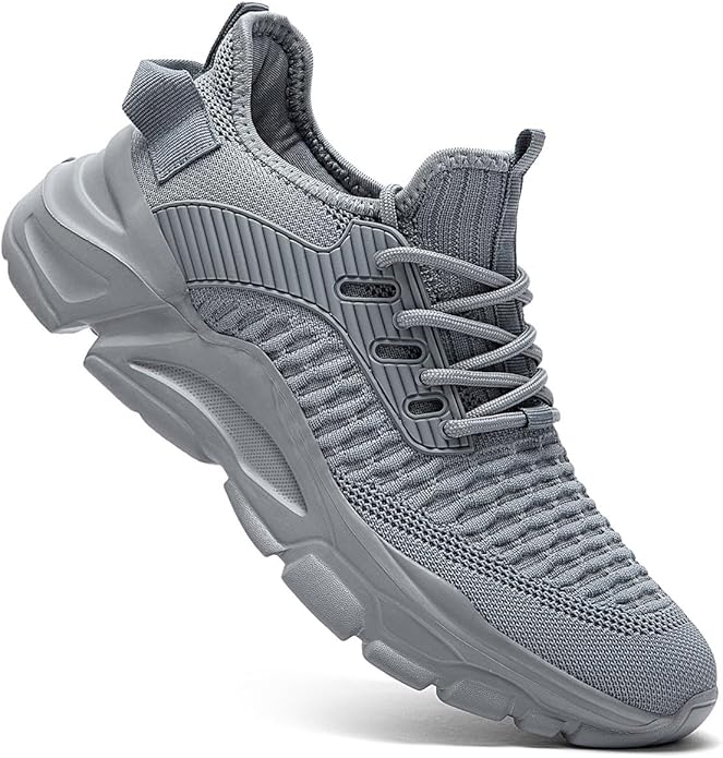 Men's Slip on Walking Shoes Tennis Running Sneakers Lightweight Breathable Casual Soft Sole Comfort Work Gym Trainers