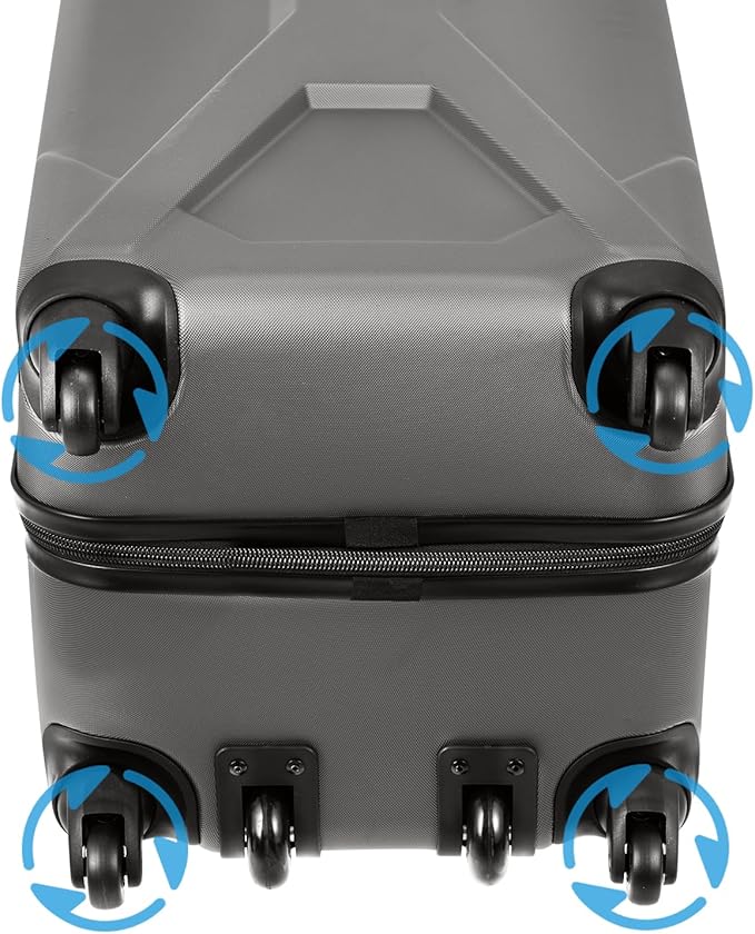 KVV Solid ABS Shell Hard Sided Golf Travel Case with Super Easy Rolling Wheels Ultimate Protection