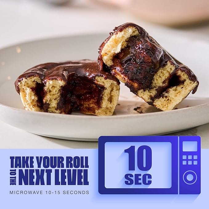 Legendary Foods 20g Protein Chocolate Sweet Roll - Premium High Protien Bars, Low Carb Meal Replacement Snack, Low Glycemic Index, Gluten Free Snacks - Zero Sugar, Keto and Diabetic Friendly 4-Pack