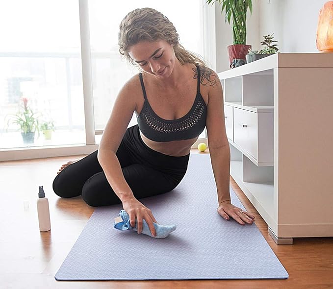 IUGA Yoga Mat Non Slip Anti-tear Pilates Mat Eco Friendly Hot Yoga Mats Thick for Workout & Exercise(72"x 24"x 6mm)