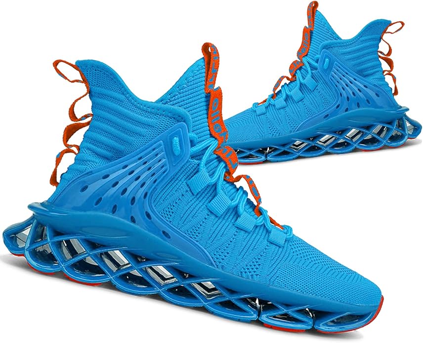 Hello MrLin Men's Running Shoes Non Slip Athletic Tennis Walking Blade Type Sneakers Hip Hop