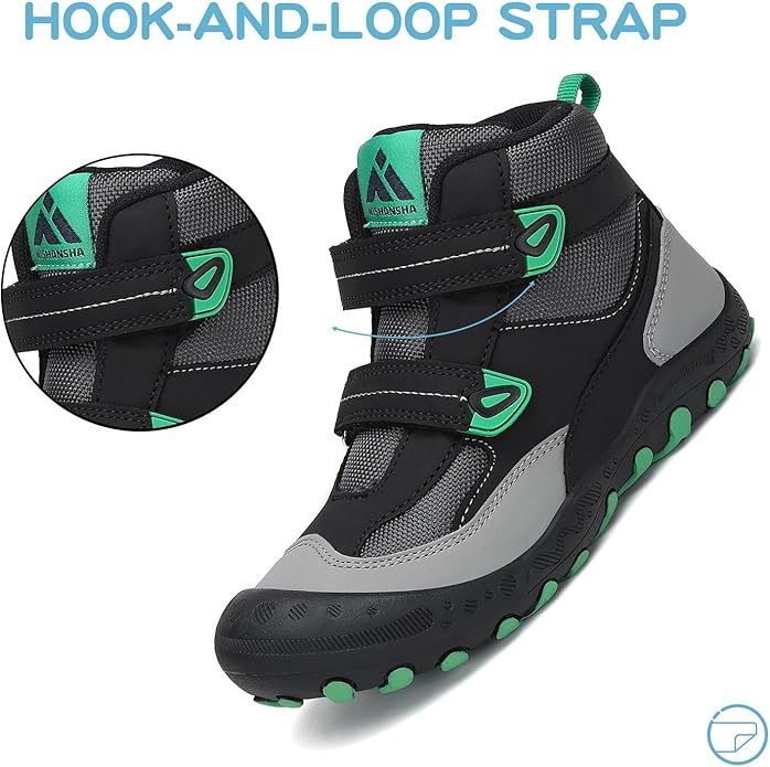 Mishansha Kids Water Resistant Hiking Boots, Boys Girls Anti Collision Anti-Skid Athletic Outdoor Adventure Trekking Shoes