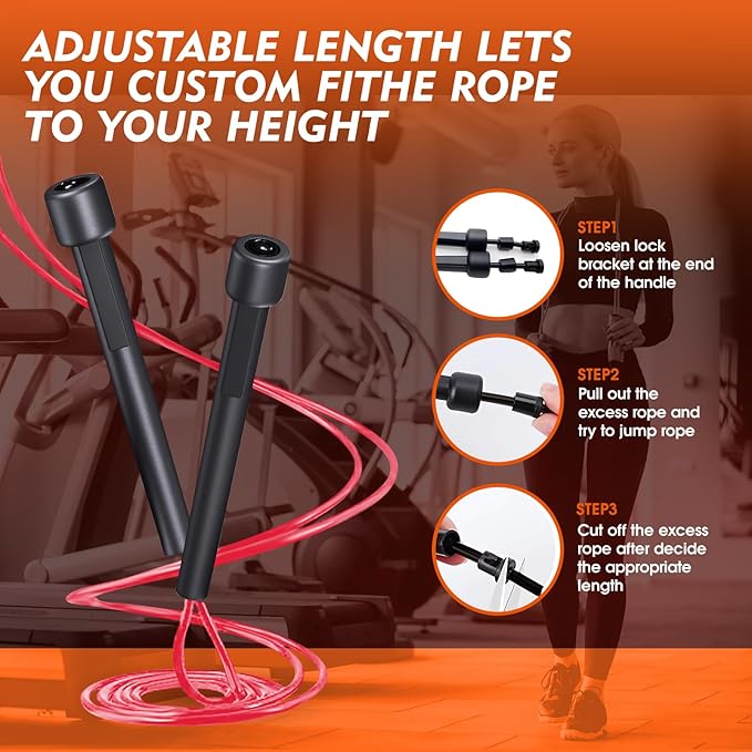 14 Pack Adjustable PVC Jump Rope for Cardio Fitness - Versatile Jump Rope for Women Men Kids Christmas Gift -Tangle-Free for Keeping Fit, Training, Workout
