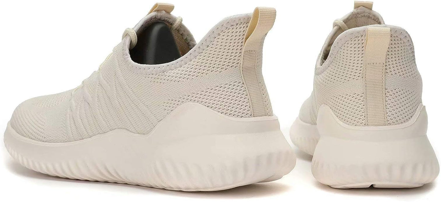 Mens Running Shoes Slip-on Walking Sneakers Lightweight Breathable Casual Soft Sole Trainers