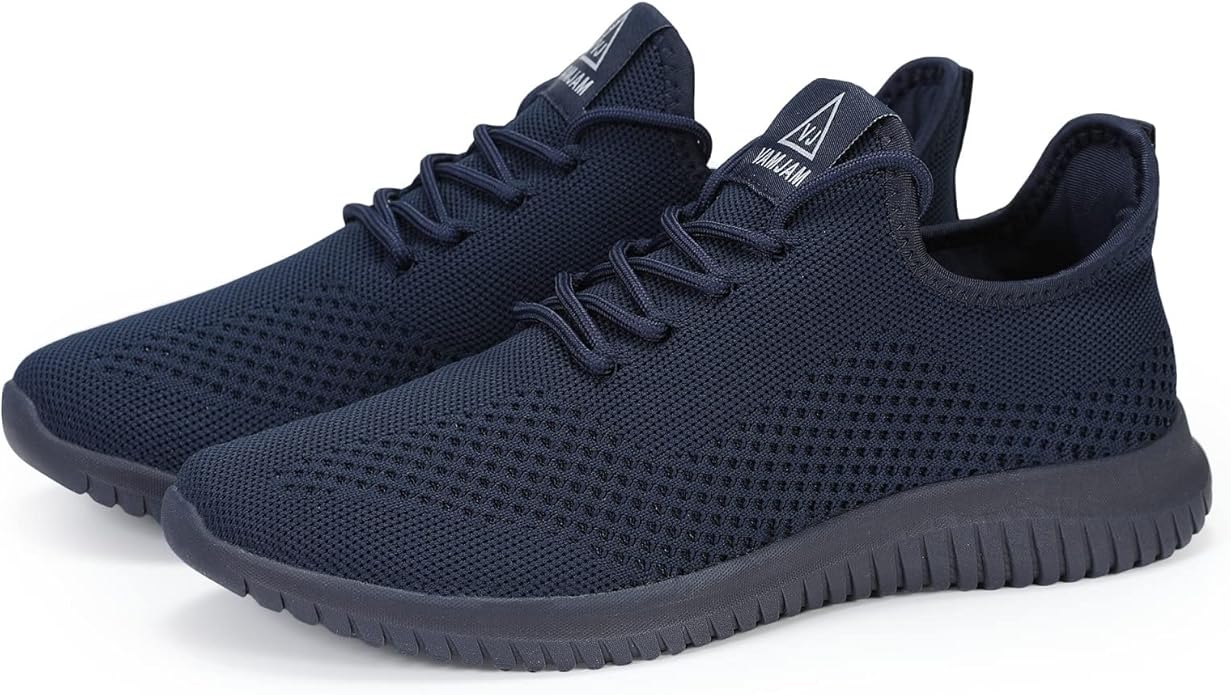 VAMJAM Men's Running Shoes Ultra Lightweight Breathable Walking Shoes Non Slip Athletic Fashion Sneakers Mesh Workout Casual Sports Shoes