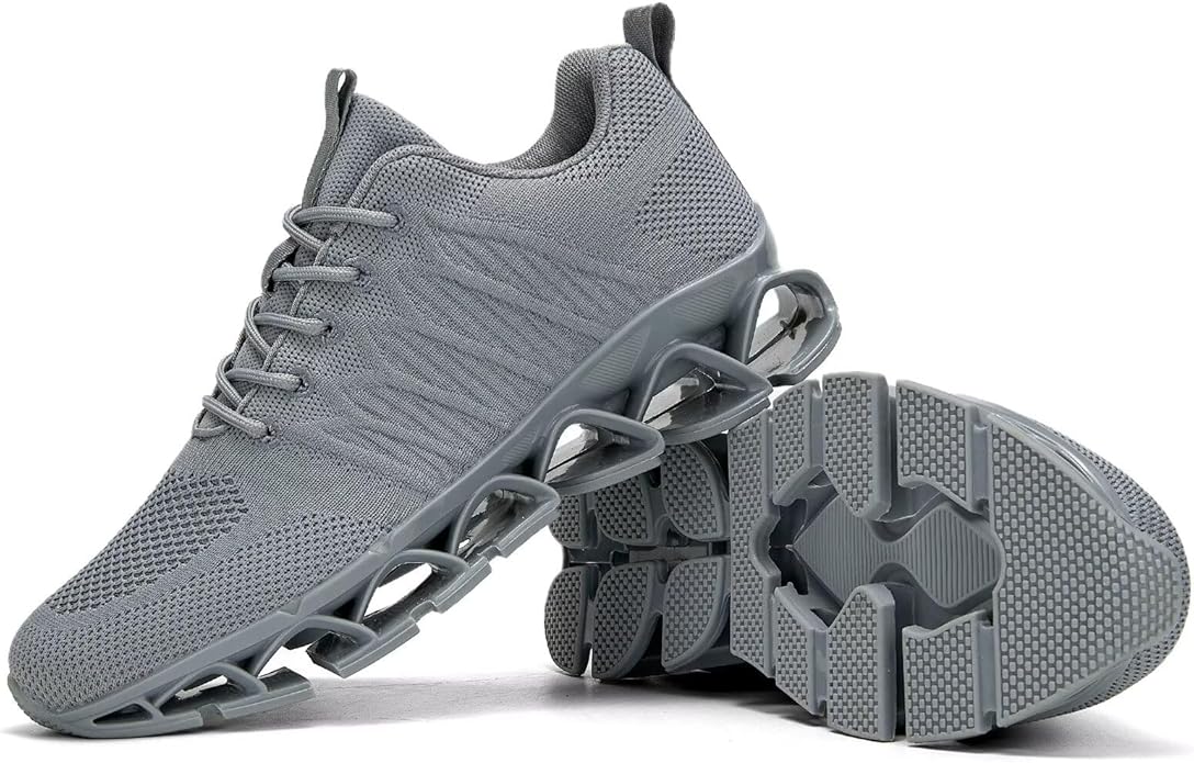 Men's Slip on Walking Running Shoes Blade Tennis Casual Fashion Sneakers Comfort Non Slip Work Sport Athletic Trainer