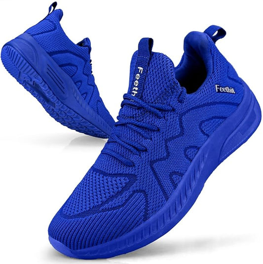 Feethit Mens Non Slip Walking Sneakers Lightweight Breathable Slip on Running Shoes Athletic Gym Tennis Shoes for Men
