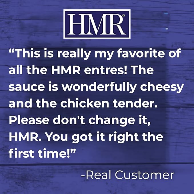 HMR Rotini Chicken Alfredo Entrée | Pre-packaged Lunch or Dinner to Support Healthy Eating | Ready to Eat | 16g of Protein | Low Calorie Food | 7oz Serving per Meal | Pack of 6