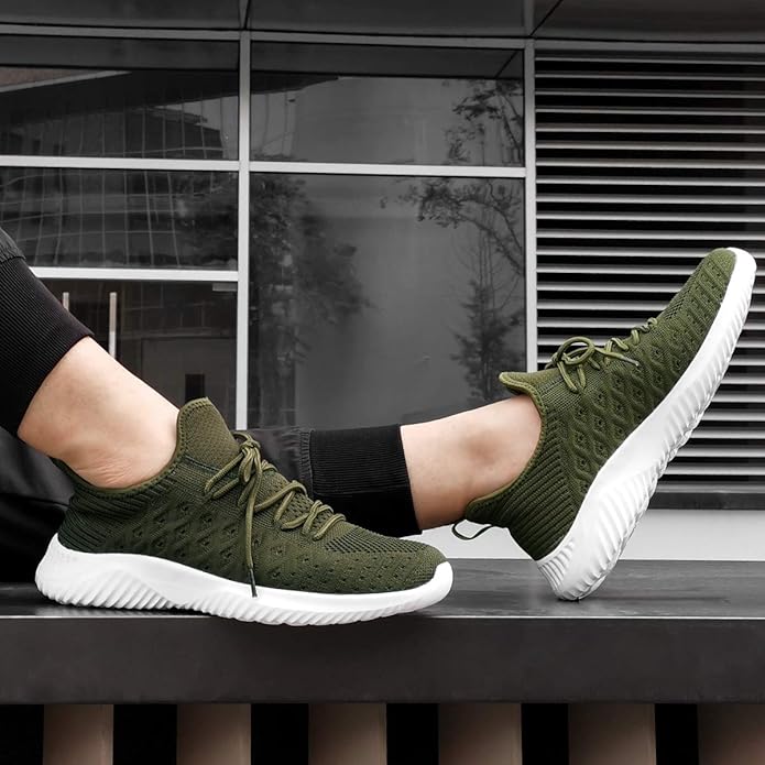 Feethit Mens Slip On Walking Shoes Lightweight Breathable Non Slip Running Shoes Comfortable Fashion Sneakers for Men