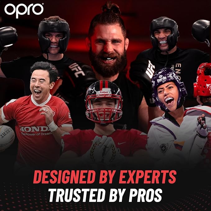 OPRO Bronze Level Sports Mouthguard – Custom-Fit, Breathable, Slim Design – Protective Mouth Guard for Football, Wrestling, Boxing, MMA, Lacrosse & All Contact Sports, Case Included – Blue, Adult