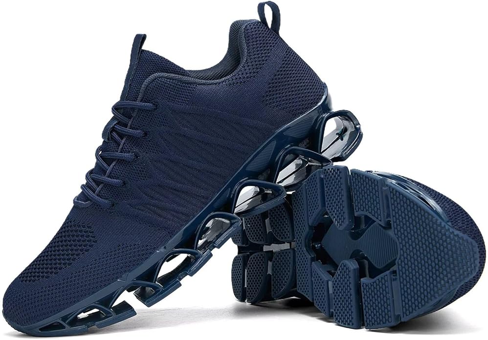 Men's Slip on Walking Running Shoes Blade Tennis Casual Fashion Sneakers Comfort Non Slip Work Sport Athletic Trainer