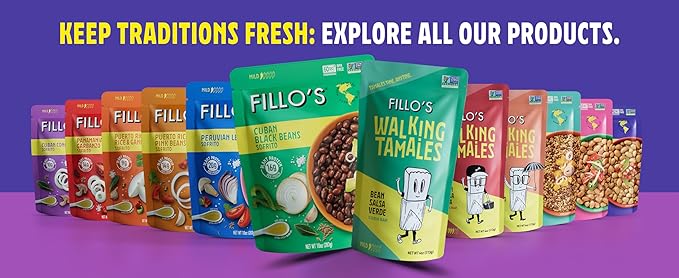 Fillos Walking Tamales Gluten Free Snacks Ready To Eat Vegan Snacks Microwaveable Meal, Gluten Free