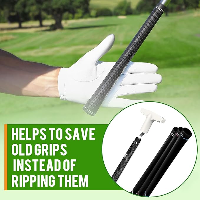 Golf Grip Removal Tool, V-Groove Grip Remover Saver Gripping Tool for Removing Golf Club Grips (1 Pcs)