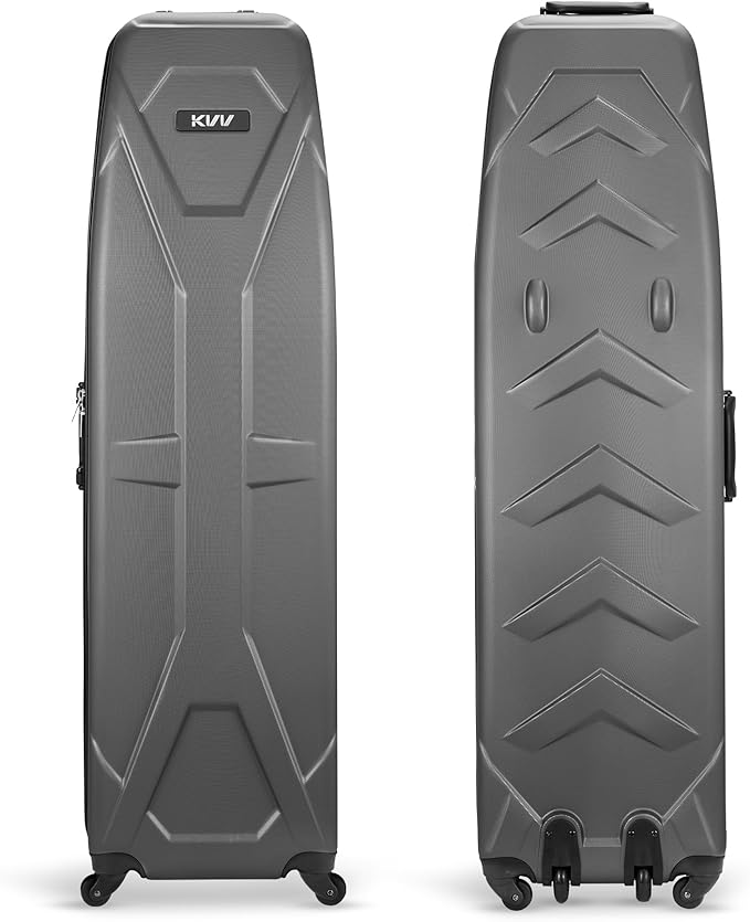 KVV Solid ABS Shell Hard Sided Golf Travel Case with Super Easy Rolling Wheels Ultimate Protection