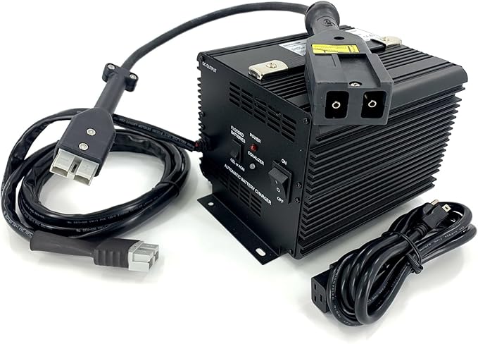 48 Volt Charger with Powerwise TXT Notched Connector for EZGO Golf Carts Replaces Lester Charger Model 20330 (JAC1548H-EZGO-TXT)