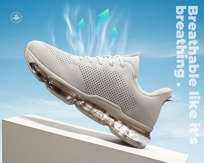 Men's Air Cushion Running Shoes Breathable Tennis Fashion Sneakers Non Slip Workout Casual Sport Shoes Gym Training Comfortable Walking Shoes