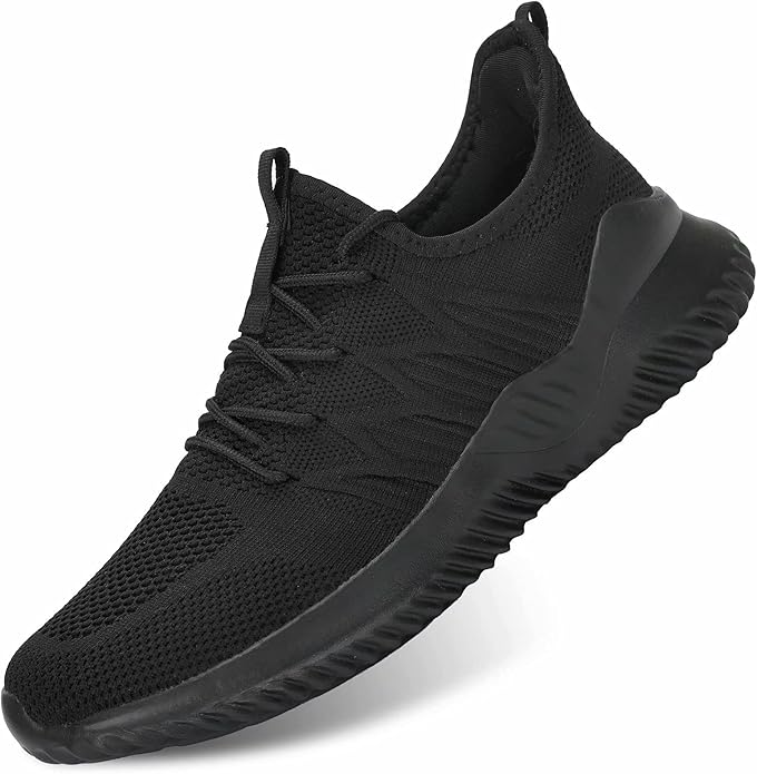 Mens Running Shoes Slip-on Walking Sneakers Lightweight Breathable Casual Soft Sole Trainers