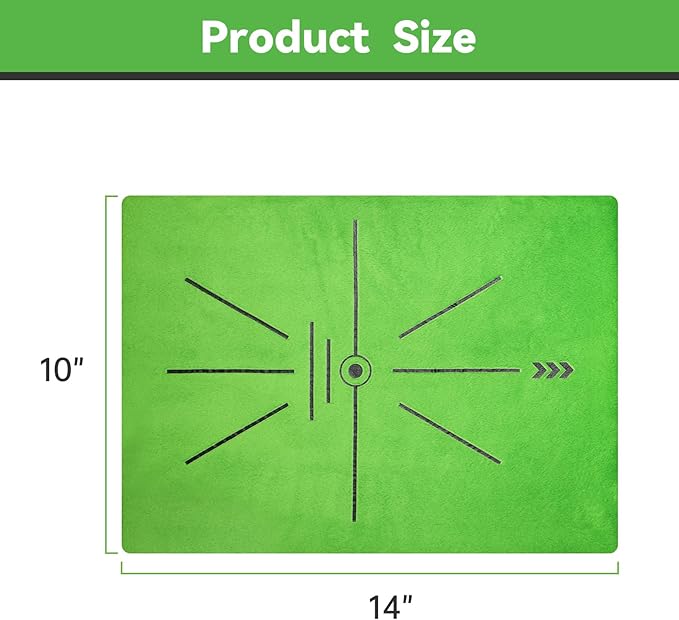Golf Hitting Mat,Golf Training Mat for Swing Path Feedback Detection Batting, Extra Replaceable Golf Practice Mat 16"x12", Golf Gifts for Men Women for Home Indoor Outdoor