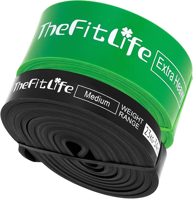 TheFitLife Pull Up Assistance Bands- Resistance Bands for Working Out, Long Workout Bands for Exercise, Fitness Band for Pullup Assist, a Substitute of Dumbbell Set and Kettlebells, Barbell