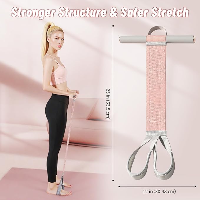 Foot Pedal Resistance Bands with Handles - 150LB Pedal Ankle Puller - Elastic Yoga Pedal Puller Stretch Fitness Band for Exercise/AB Training/Auxiliary Device Sit Up Exercise Equipment for Women Men