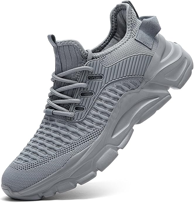 Men's Slip on Walking Shoes Tennis Running Sneakers Lightweight Breathable Casual Soft Sole Comfort Work Gym Trainers