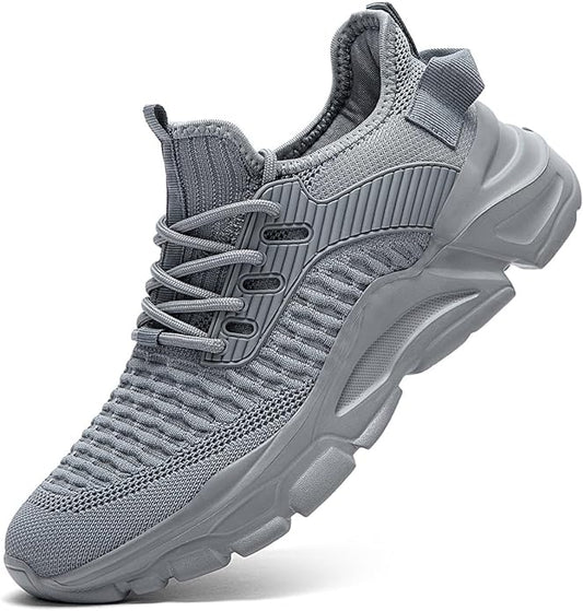 Men's Slip on Walking Shoes Tennis Running Sneakers Lightweight Breathable Casual Soft Sole Comfort Work Gym Trainers