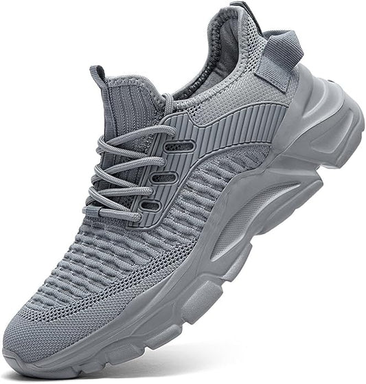 Men's Slip on Walking Shoes Tennis Running Sneakers Lightweight Breathable Casual Soft Sole Comfort Work Gym Trainers