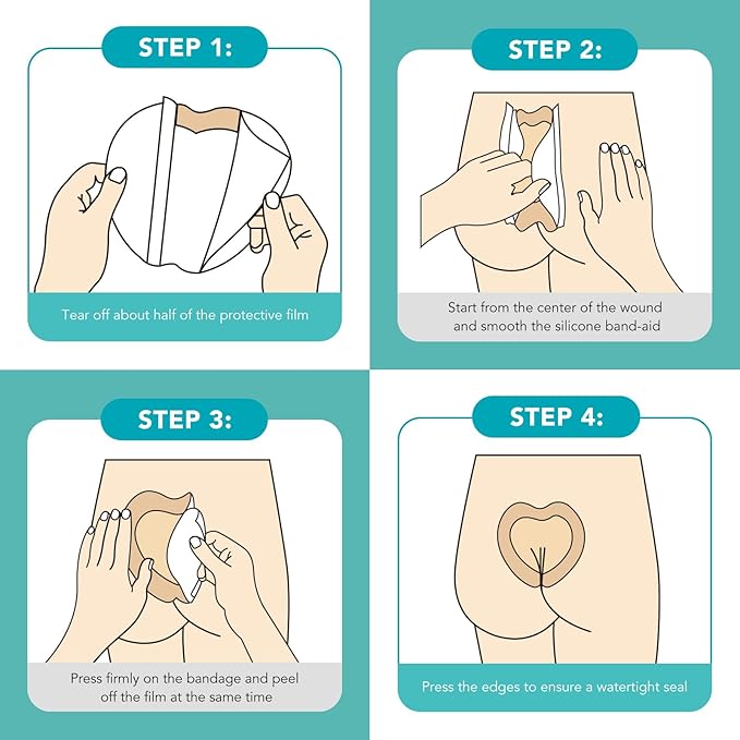 Silicone Foam Dressing Ag Sterile Wound Bandage with Waterproof Gentle Silicone Adhesive Border (5 Packs), 7"x 7" Breathable Ultra Absorbent Pads (7.08x7.08 Inch (Pack of 5))