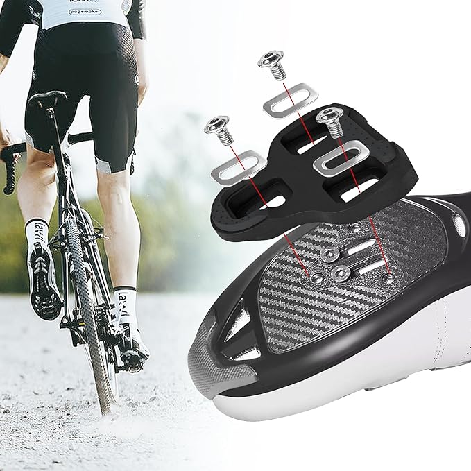 Bike Cleats Compatible with Look KEO Cleats, 4.5 Degree Float,Bicycle Cycling Cleats Set for Indoor & Road Cycling