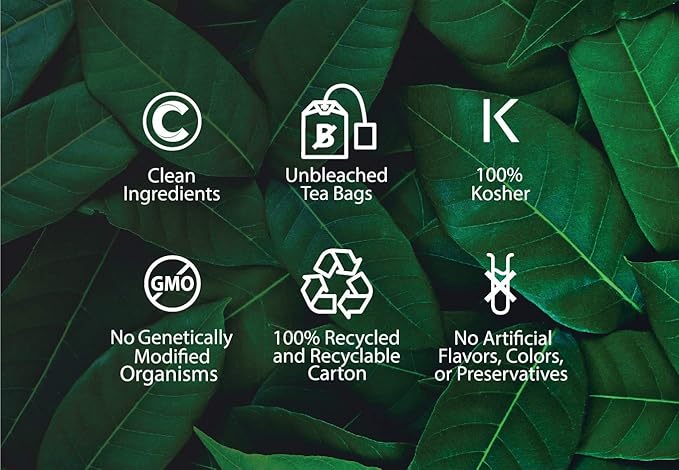 Buddha Teas Organic Bilberry Leaf Tea - OU Kosher, USDA Organic, CCOF, 18 Bleach-Free Tea Bags