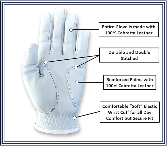 Shocker Camo Golf Glove Men's - Premium Cabretta100% Leather, Durable Grip, White and Camo, Adult Men's Golf Gloves, Funny Gag Gift, Left & Right Handed, Small to XXL Sizes