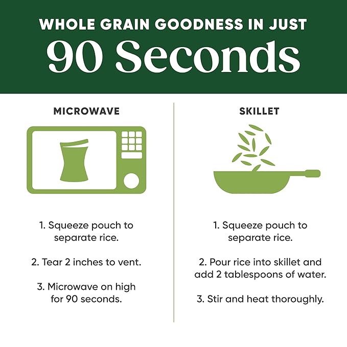 SEEDS OF CHANGE Organic Rice Variety Pack Quinoa and Brown Rice with Garlic & Quinoa Brown & Red Rice with Flaxseed, Microwaveable Ready to Heat, 8.5 Ounces (Pack of 6)