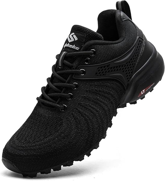 Men's Trail Running Shoes Lightweight Breathable Walking Hiking Sneakers Outdoor Athletic Tennis Cross Training Shoes