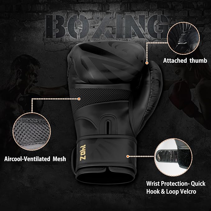 Dripex Boxing Gloves for Men Women Youth, Boxing Training Gloves | for Heavy Bag Workout, Muay Thai, Kickboxing, Sparring Punching（8 10 12 14 16oz）