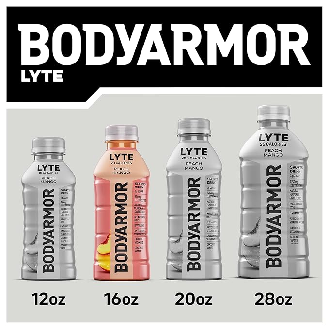 BODYARMOR LYTE Sports Drink Low-Calorie Sports Beverage, Strawberry Banana, Coconut Water Hydration, Natural Flavors With Vitamins, Potassium-Packed Electrolytes, Perfect For Athletes, 16 Fl Oz (Pack of 12)
