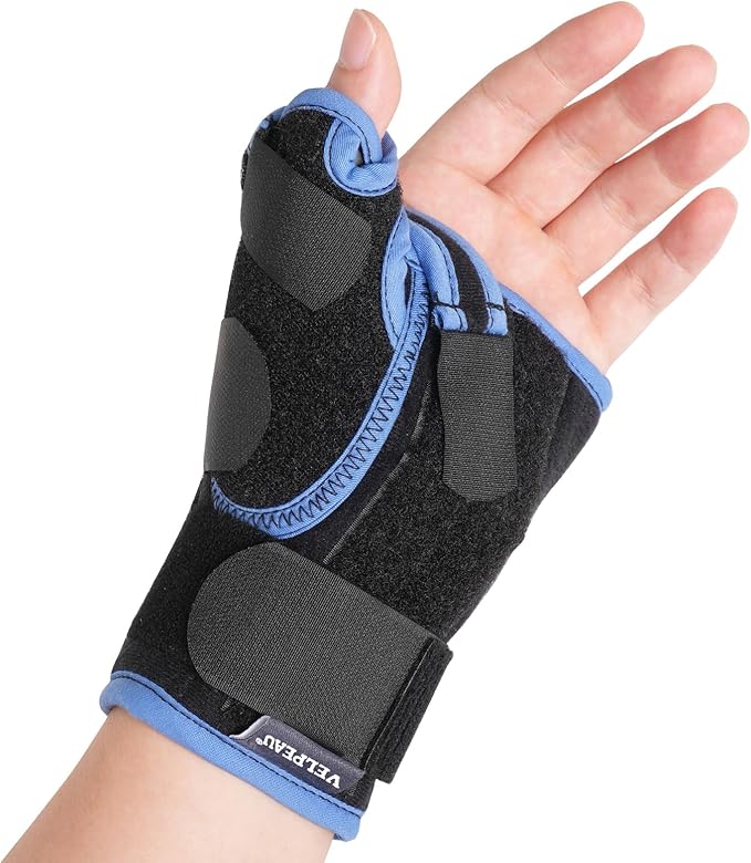 Velpeau Carpal Tunnel Wrist Brace with Thumb Stabilizer Night Support, Completely Stabilizes Wrist Thumb Joint, Pain Relief for Tendonitis, De Quervain's Tenosynovitis, Arthritis (Short, Left Hand,M)