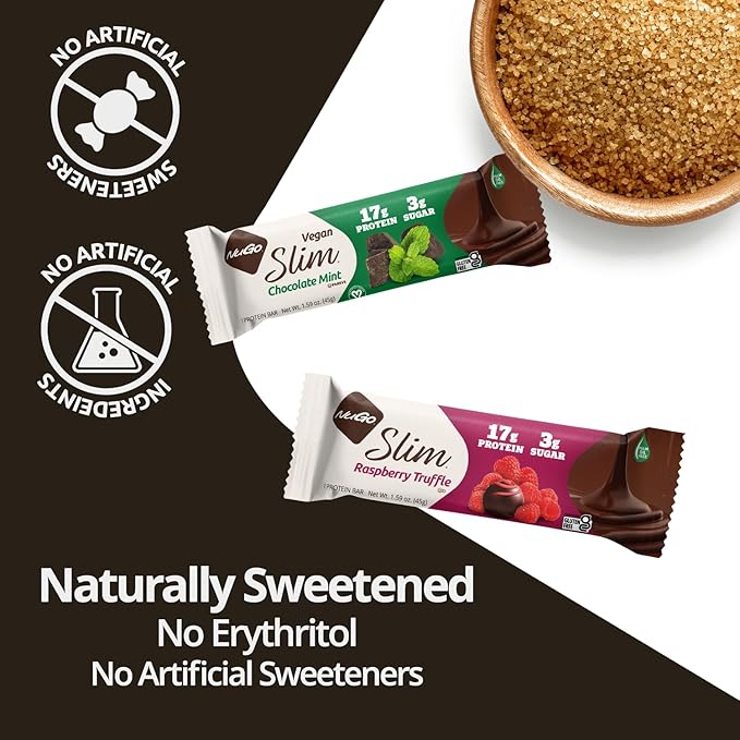 NuGo Slim Dark Chocolate Toasted Coconut, 16g Vegan Protein, 3g Sugar, 7g Fiber, Low Net Carb, Keto Friendly, Gluten Free, 12 C