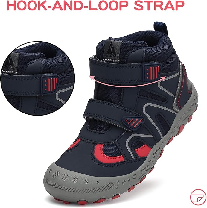 Mishansha Kids Water Resistant Hiking Boots, Boys Girls Anti Collision Anti-Skid Athletic Outdoor Adventure Trekking Shoes