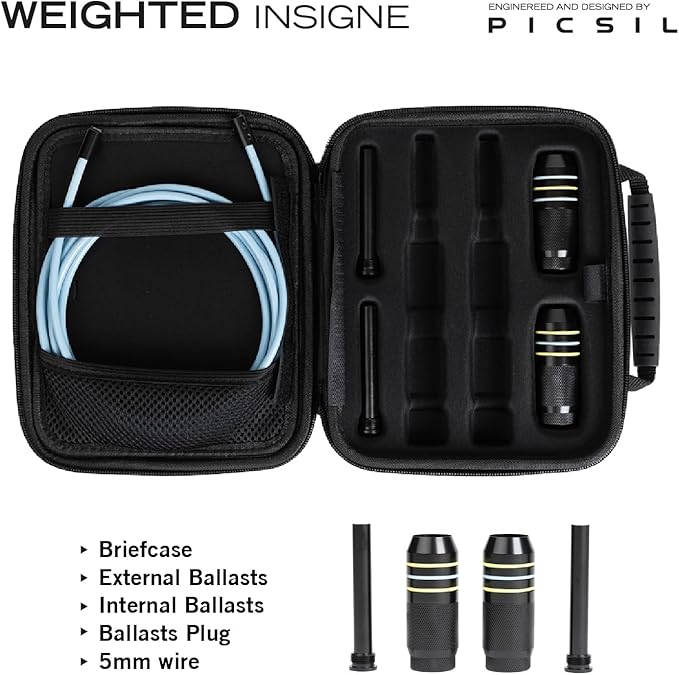 Picsil Insigne Jump Rope, Versatile Speed Rope in 3 Modalities, Fast, Weighted or Crossover Jump Rope, Adaptable to Any Type of Training From Speed to Strength Work