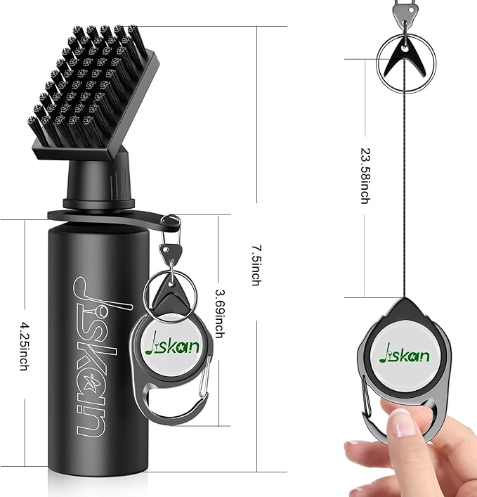 Pro Golf Club Cleaner Includes Water Golf Club Brush Golf Towel Golf Accessories for Bag Essentials Golf Accessories for Men Best Golf Gifts for Men/Women