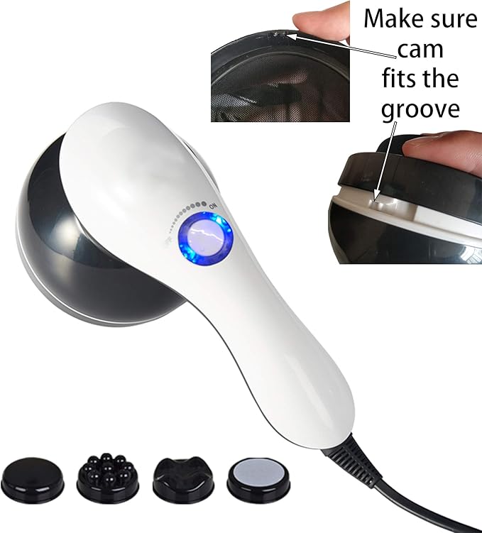 Handheld-Cellulite Massager, Body Sculpting-Machine Full Body Massager Hand Held Back-Massager Electric Foot Massager, Body Shaper for Women, Celulitis-Remover Machine with 4 Massage Wand Attachment