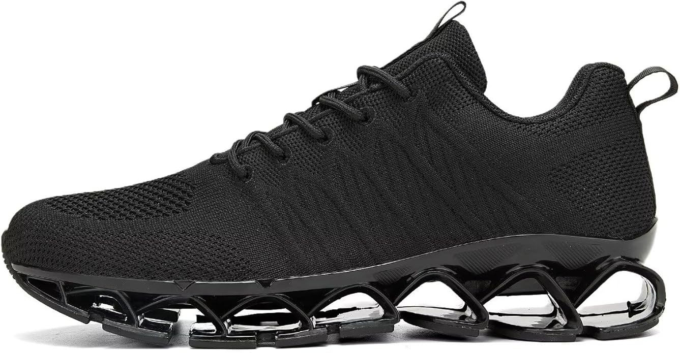 Men's Slip on Walking Running Shoes Blade Tennis Casual Fashion Sneakers Comfort Non Slip Work Sport Athletic Trainer