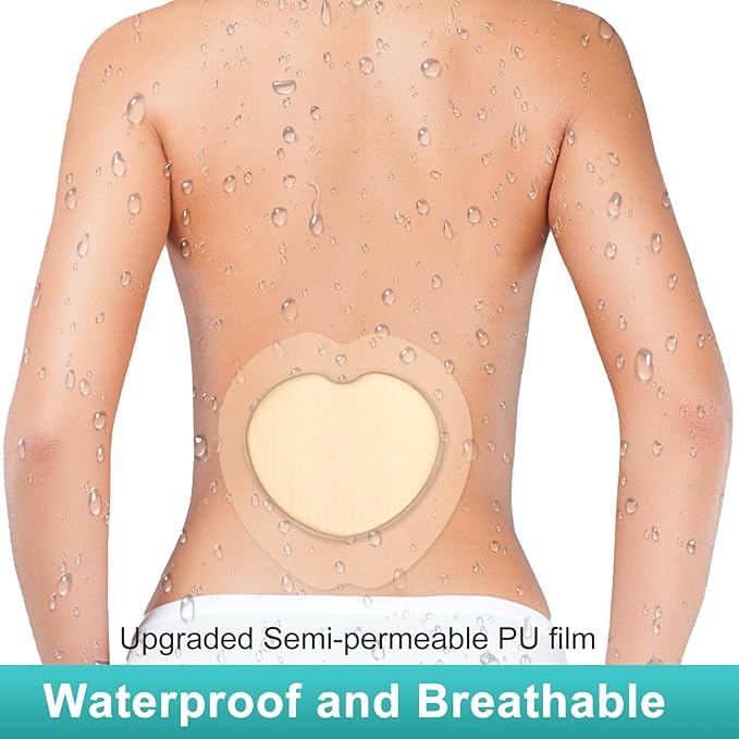 Adhesive Border 7"x7", 5 Packs, Highly Absorbent, Breathable Waterproof Sacral Bandage Pad for Bed Sore, Pressure Ulcer Wound Dressing