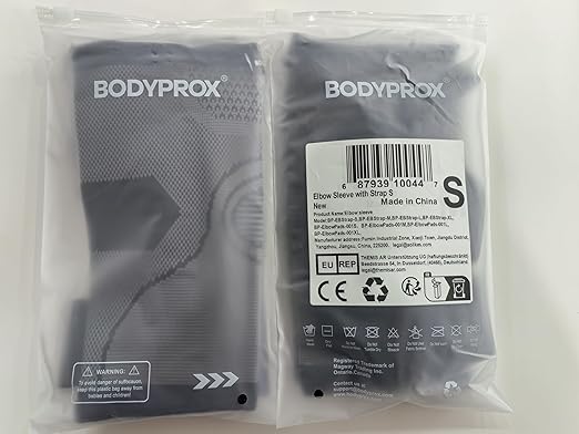 Bodyprox Elbow Brace with Strap for Tendonitis 2 Pack, Tennis Elbow Compression Sleeves, Golf Elbow Treatment